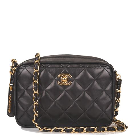 chanel camera bag black